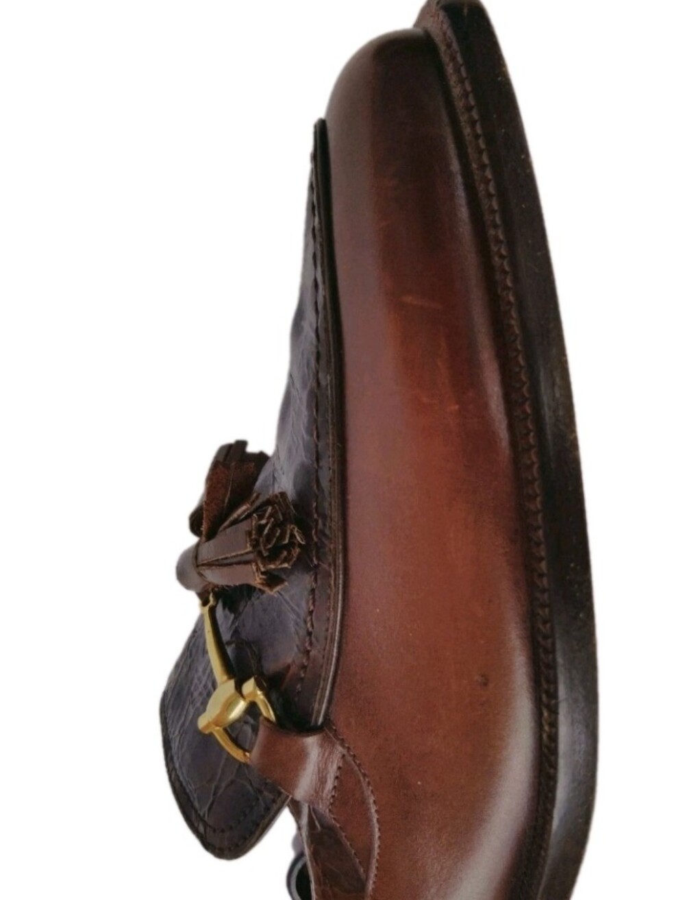 Caporicci Genuine Cayman Horsebit Tassel Loafers Size 8.5 ⬇️READ DESCRIPTION⬇️. - Picture 10 of 16